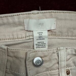 H&M High Rise Cream Jeans